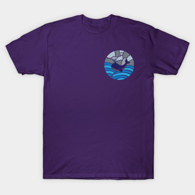 Sea whale mosaic (Pocket size) T-Shirt by COLeRIC